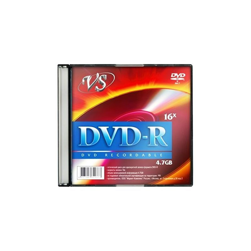 Диск DVD-R VS 4.7Gb 16x Slim