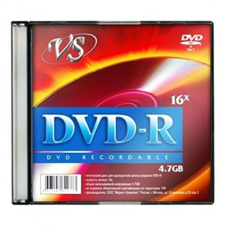 Диск DVD-R VS 4.7Gb 16x Slim